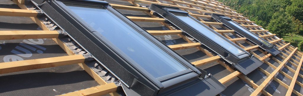 Replacement roof with loft conversion containing Velux windows